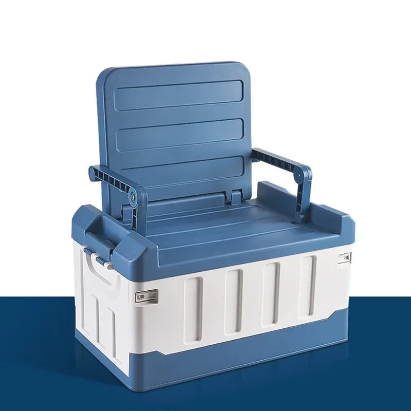 Boîte de rangement pliante, peut s'asseoir épais voiture/cuisine, boîte de rangement de Camping, voiture de secours, grand stockage mobile en plein air