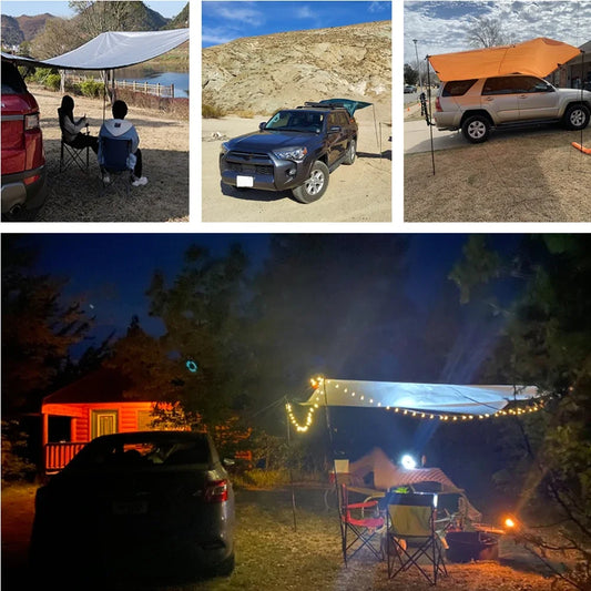 Auvent imperméable bâche tente ombre Camping en plein air voiture auvent côté Pergola voiture queue tente auvent pour camping-car camping-car Suv