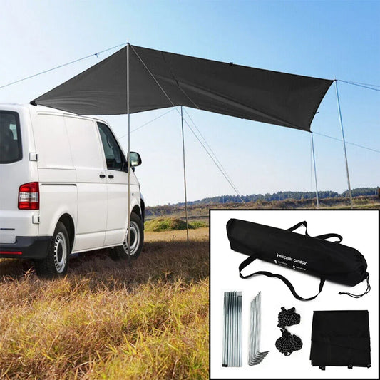 Auvent imperméable bâche tente ombre Camping en plein air voiture auvent côté Pergola voiture queue tente auvent pour camping-car Suv nouveau