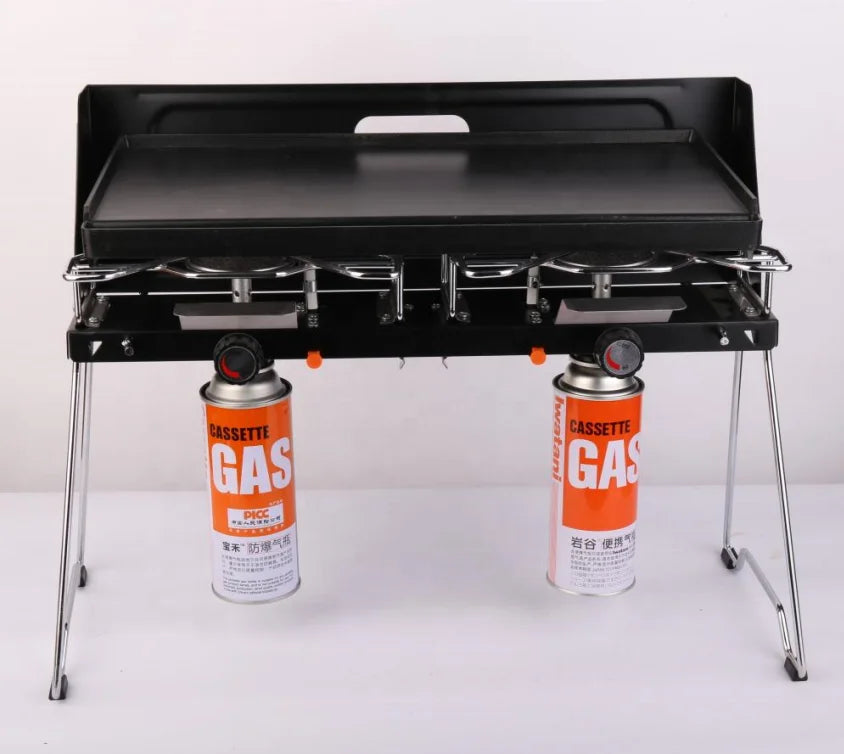 Plancha à gaz portable HIX Outdoor, coupe-vent, pliable, pour le camping