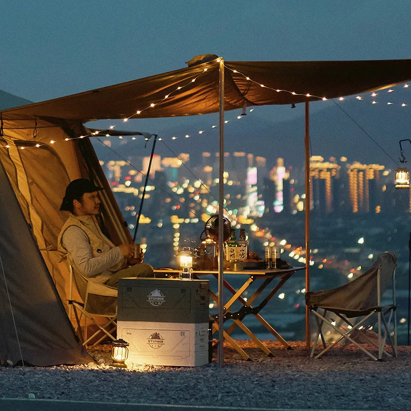 Boîte pliante de camping en plein air, camping avec table, boîte d'organisation de pique-nique de camping, boîte de rangement à domicile, boîte de rangement