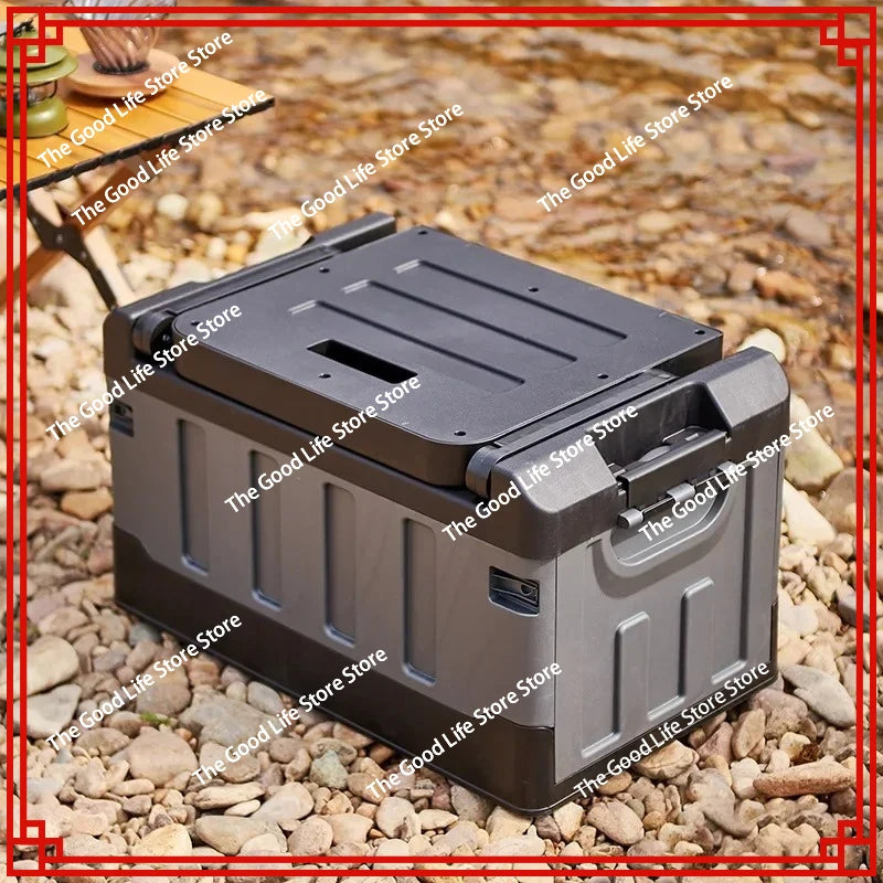 Boîte de rangement pliante, peut s'asseoir épais voiture/cuisine, boîte de rangement de Camping, voiture de secours, grand stockage mobile en plein air