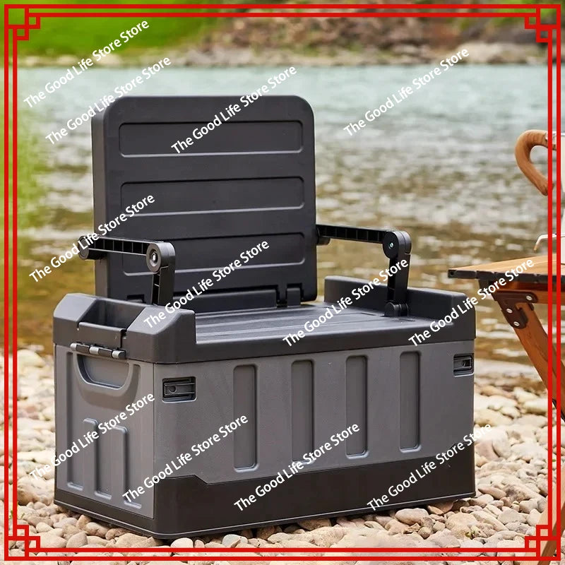 Boîte de rangement pliante, peut s'asseoir épais voiture/cuisine, boîte de rangement de Camping, voiture de secours, grand stockage mobile en plein air