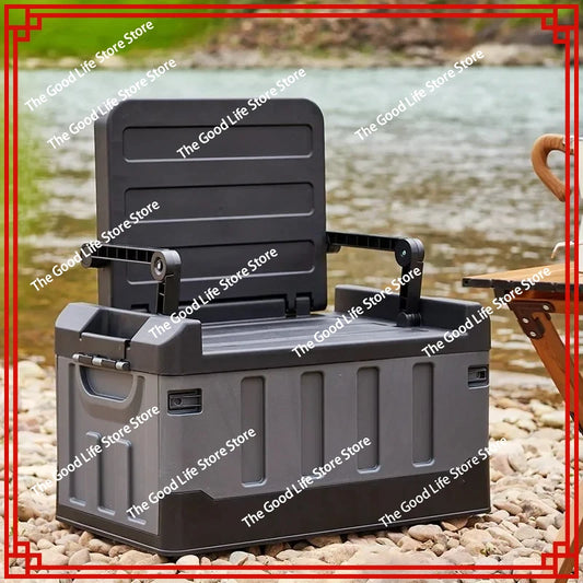 Boîte de rangement pliante, peut s'asseoir épais voiture/cuisine, boîte de rangement de Camping, voiture de secours, grand stockage mobile en plein air