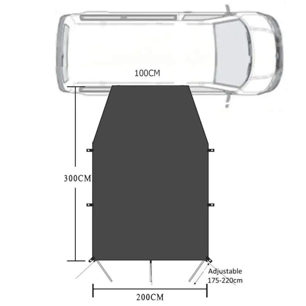Auvent imperméable bâche tente ombre Camping en plein air voiture auvent côté Pergola voiture queue tente auvent pour camping-car Suv nouveau